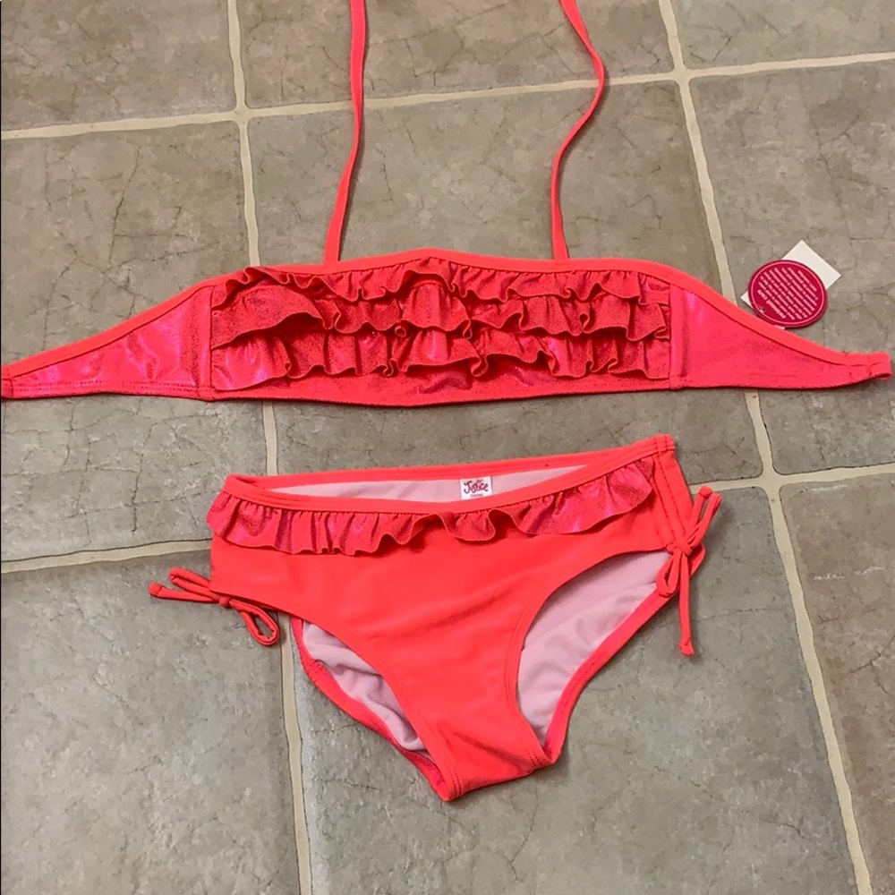 Justice Hot Pink Bikini Set
